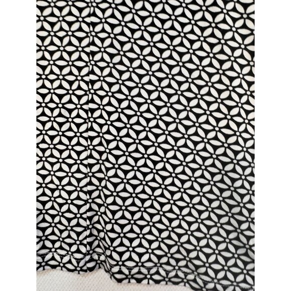 Talbots Womens Long Sleeve Blouse Plus Size 2X Black & White Geometric Pattern - Picture 3 of 9